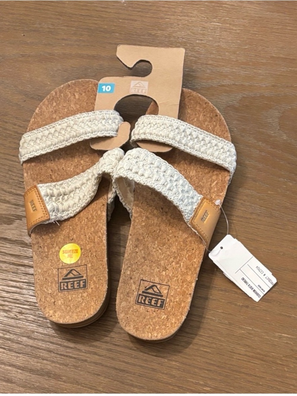 Reef Water Vista Higher (woven double-strap slide sandals).